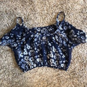 Hollister Flowered crop top
